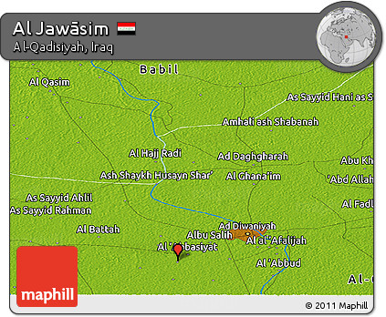 Physical Panoramic Map of Al Jawāsim