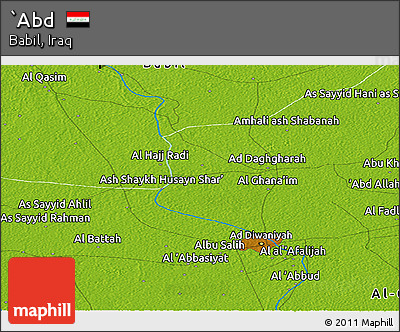 Physical Panoramic Map of `Abd