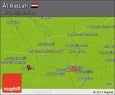 Physical Panoramic Map of Āl Baţţah