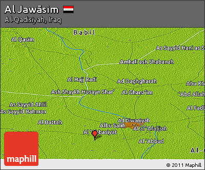 Physical Panoramic Map of Al Jawāsim