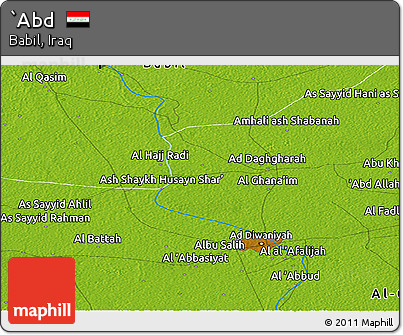 Physical Panoramic Map of `Abd