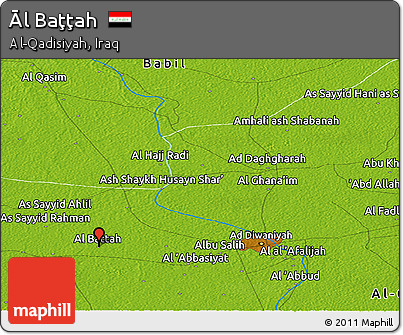 Physical Panoramic Map of Āl Baţţah