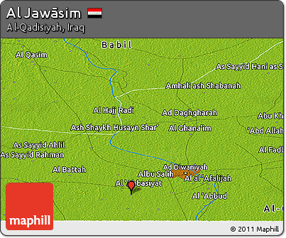 Physical Panoramic Map of Al Jawāsim