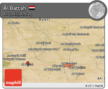 Satellite Panoramic Map of Āl Baţţah