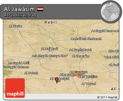 Satellite Panoramic Map of Al Jawāsim