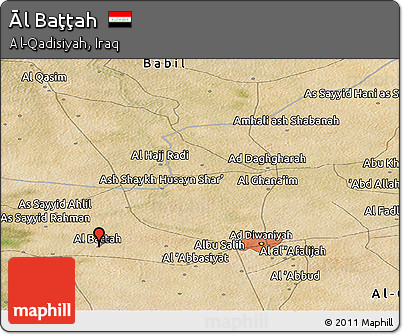 Satellite Panoramic Map of Āl Baţţah
