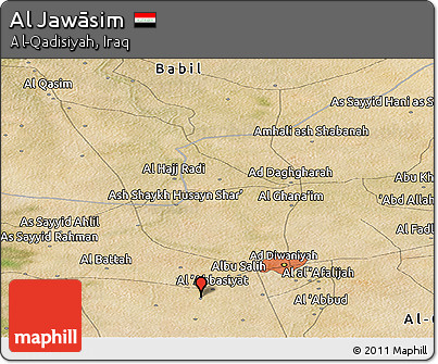 Satellite Panoramic Map of Al Jawāsim