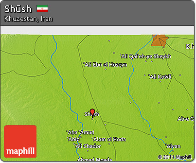 Physical 3D Map of Shūsh