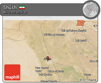 Satellite 3D Map of Shūsh