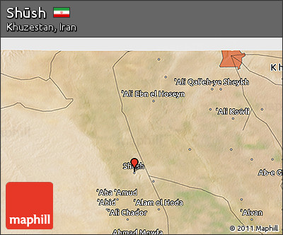 Satellite 3D Map of Shūsh