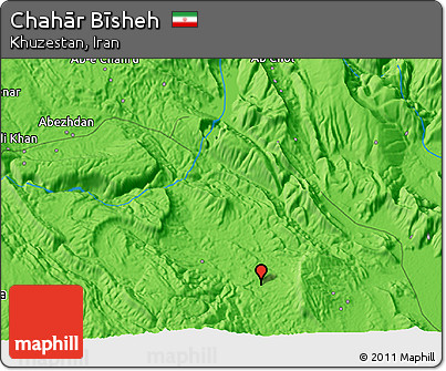 Political 3D Map of Chahār Bīsheh