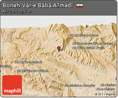 Satellite 3D Map of Boneh Vār-e Bābā Aḩmadī