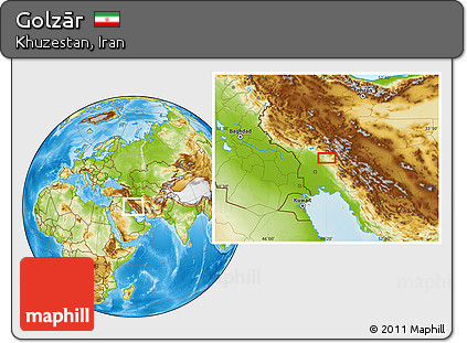 Physical Location Map of Golzār