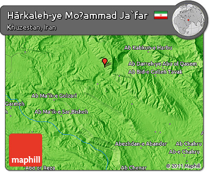 Political Map of Hārkaleh-ye Moḩammad Ja`far