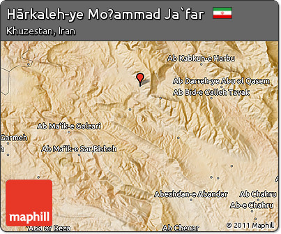 Satellite Map of Hārkaleh-ye Moḩammad Ja`far