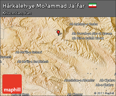 Satellite Map of Hārkaleh-ye Moḩammad Ja`far