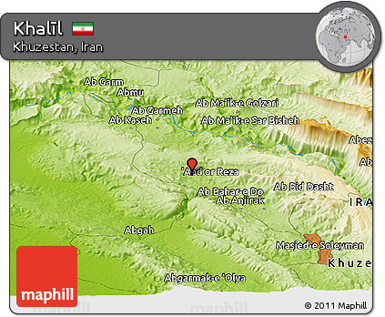 Physical Panoramic Map of Khalīl