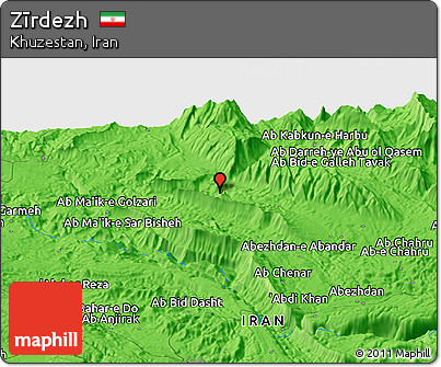 Political Panoramic Map of Zīrdezh