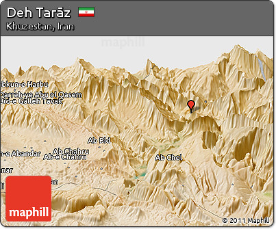 Satellite Panoramic Map of Deh Tarāz