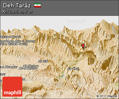 Satellite Panoramic Map of Deh Tarāz