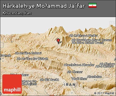 Satellite Panoramic Map of Hārkaleh-ye Moḩammad Ja`far