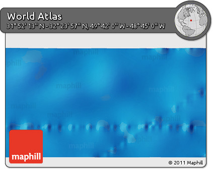 Physical 3D Map of the Area around 32° 8' 5" N, 49° 13' 30" W