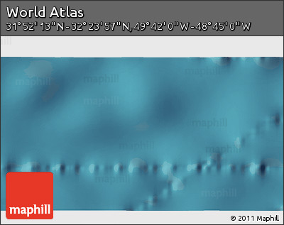 Satellite 3D Map of the Area around 32° 8' 5" N, 49° 13' 30" W