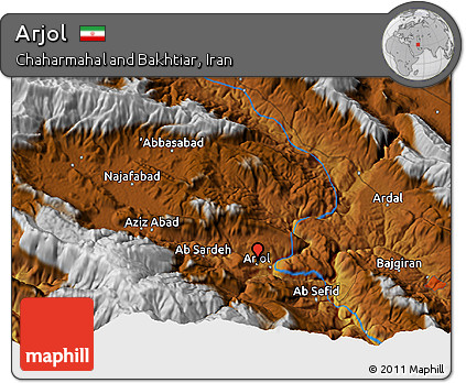 Physical 3D Map of Arjol