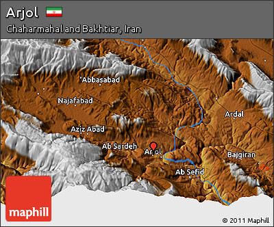 Physical 3D Map of Arjol
