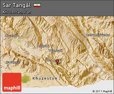 Satellite 3D Map of Sar Tangāl