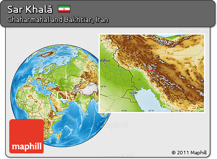 Physical Location Map of Sar Khalā