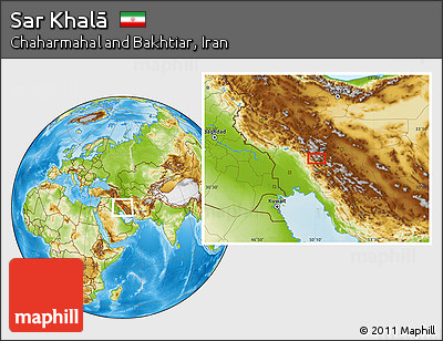 Physical Location Map of Sar Khalā
