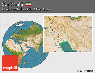Satellite Location Map of Sar Khalā