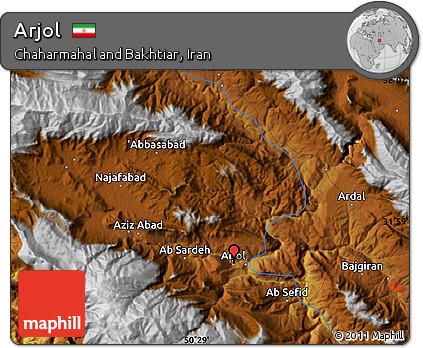 Physical Map of Arjol