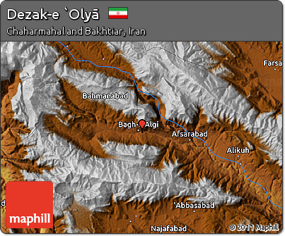 Physical Map of Dezak-e `Olyā