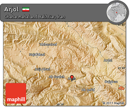 Satellite Map of Arjol