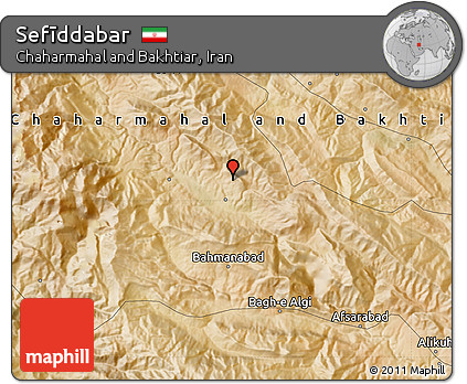 Satellite Map of Sefīddabar