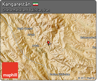 Satellite Map of Kangarestān