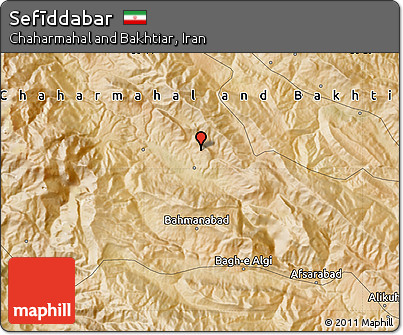 Satellite Map of Sefīddabar