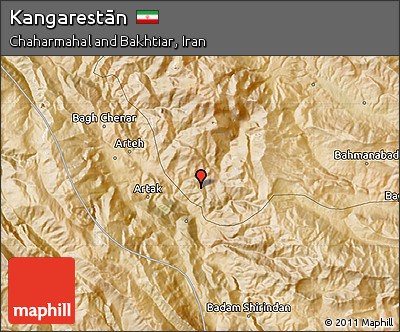 Satellite Map of Kangarestān