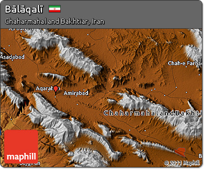 Physical 3D Map of Bālāqalī