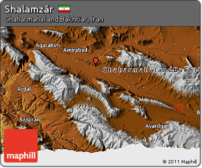 Physical 3D Map of Shalamzār