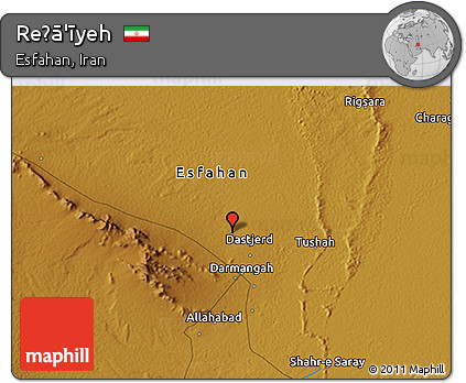 Physical 3D Map of Reẕā'īyeh