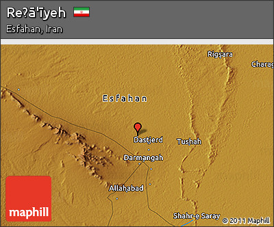 Physical 3D Map of Reẕā'īyeh