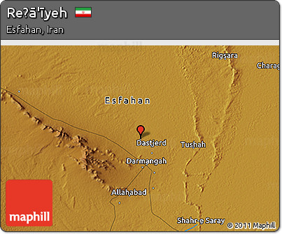 Physical 3D Map of Reẕā'īyeh