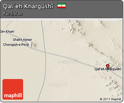 Shaded Relief 3D Map of Qal`eh Khargūshī