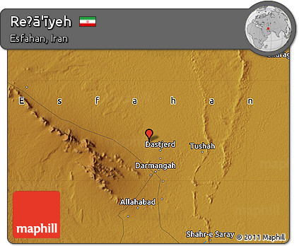 Physical Map of Reẕā'īyeh