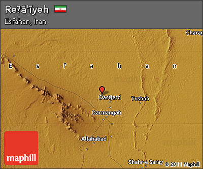 Physical Map of Reẕā'īyeh