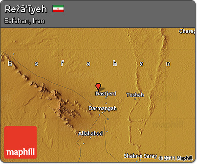 Physical Map of Reẕā'īyeh