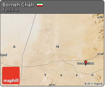 Satellite Map of Borneh Chāh